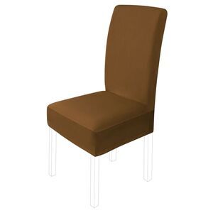 Dining Chair Cover Stretch Chair Protector Spandex Chair Seat Cover Brown